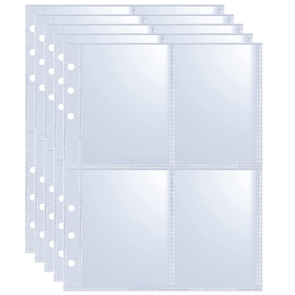 Trading Card Binder - 4 zakken fotokaarthoezen bindmiddel ruilkaaphouder album