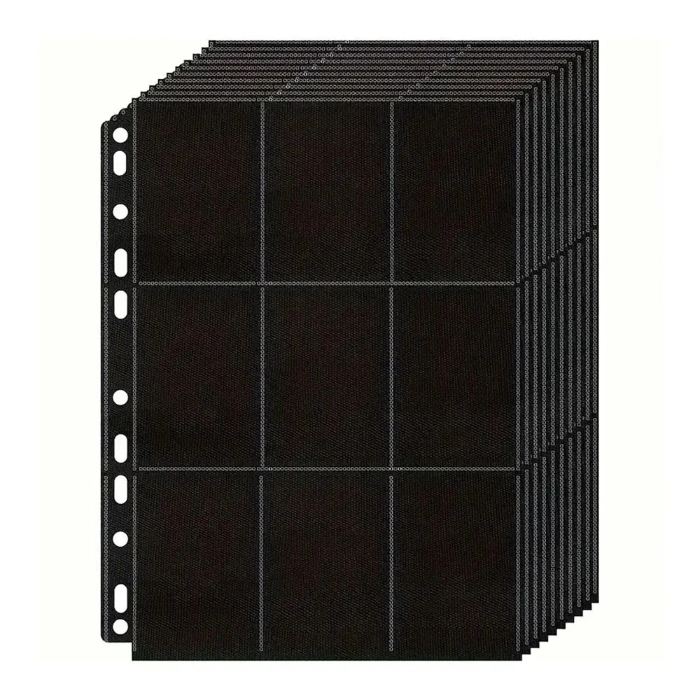 Trading Card Binder - 10-pack zwarte A4-tradingcard-mappen met 9 vakken